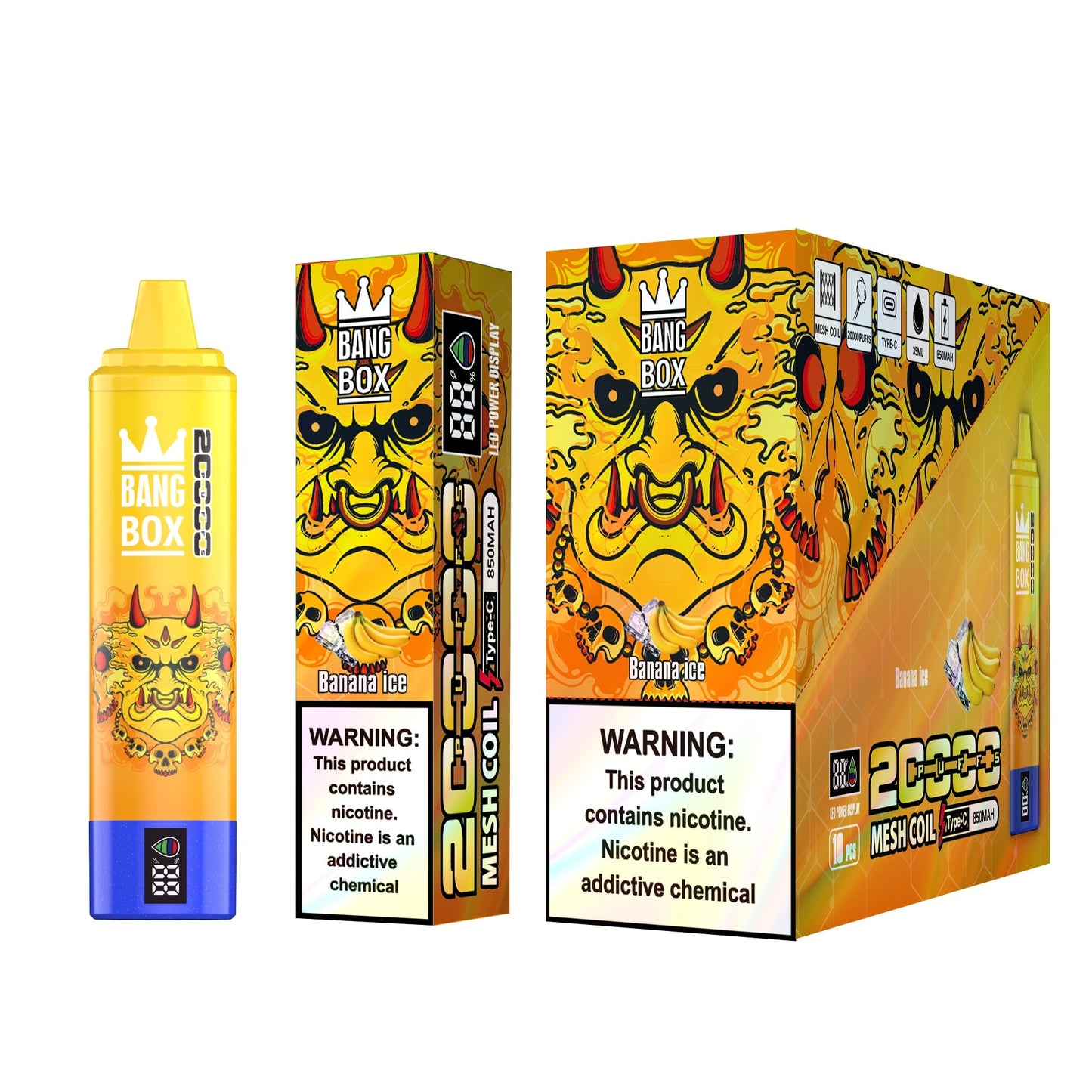 BANGBOX 20000 Puffs Disposable Vape Wholesale-850mAh Battery. 35ml E-liquid. Multiple Nicotine 12 Flavors