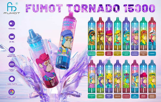 Fumot Tornado Einweg-E-Zigarette für 15.000 Züge | Vape-Verkauf in Großbritannien