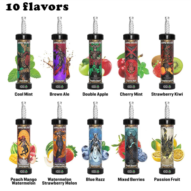 BANG BLAZE 60000 Puffs Disposable Vape Wholes hale-1000mAh baterry. 40ml E-liquid.Multiple Nicotine 10 Flavors