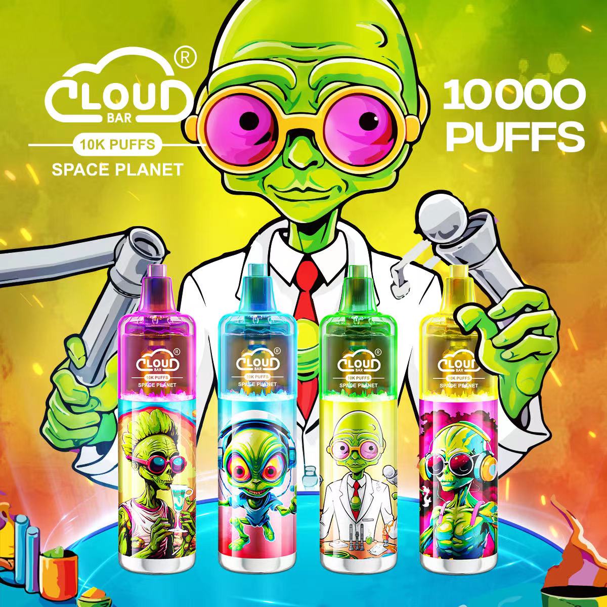 Cloud Bar Multi Flavor 10000 Puffs  5% Rechargeable Vapes Pen 18ml  650MAH 10 Flavors