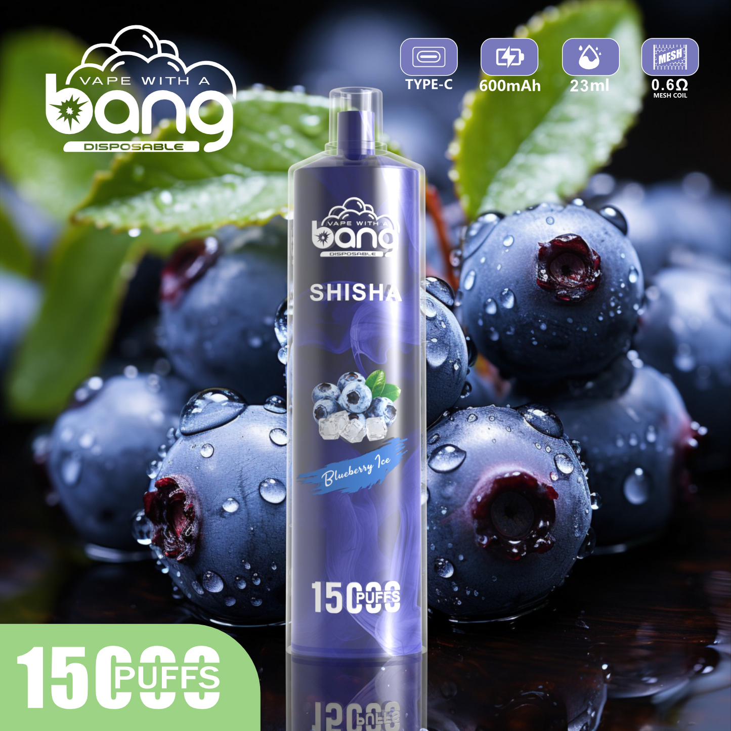 Bang King 15000 Puffs Vape 15K Disposable Vape Pen E Cigarette Prefilled 30ml 850mAh 18 Flavors