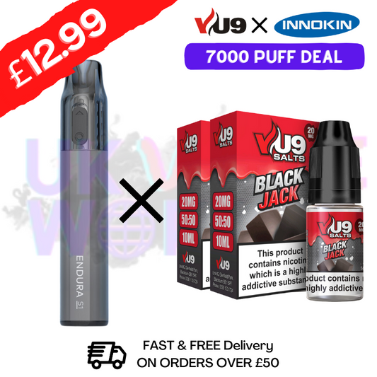 VU9 SALT x 7000-Puffs Einweg-Vape-Kit-Bundle