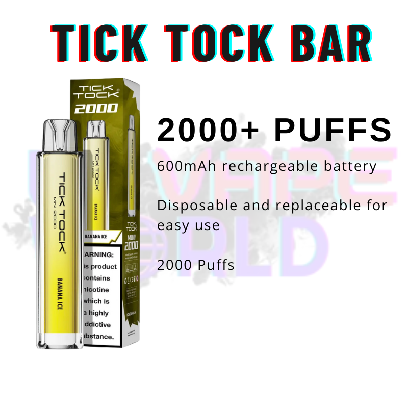 Strawberry Rush  Tick Tock Mini 2000 Puff Kit