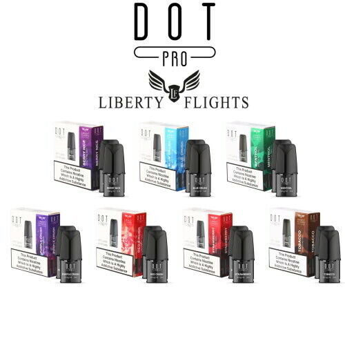 DOT PRO PODS system Vape Refills Pack of 2. with Vampire Vape E liquid TPD