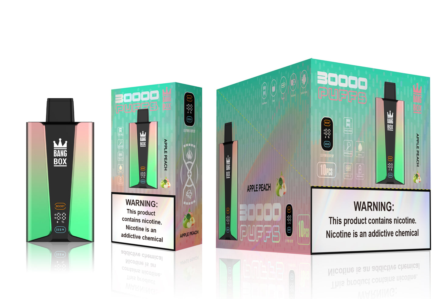 BANGBOX 30000 Puffs Disposable Vape Wholesale-850mAh Battery. 40ml E-liquid. Multiple Nicotine 12 Flavors