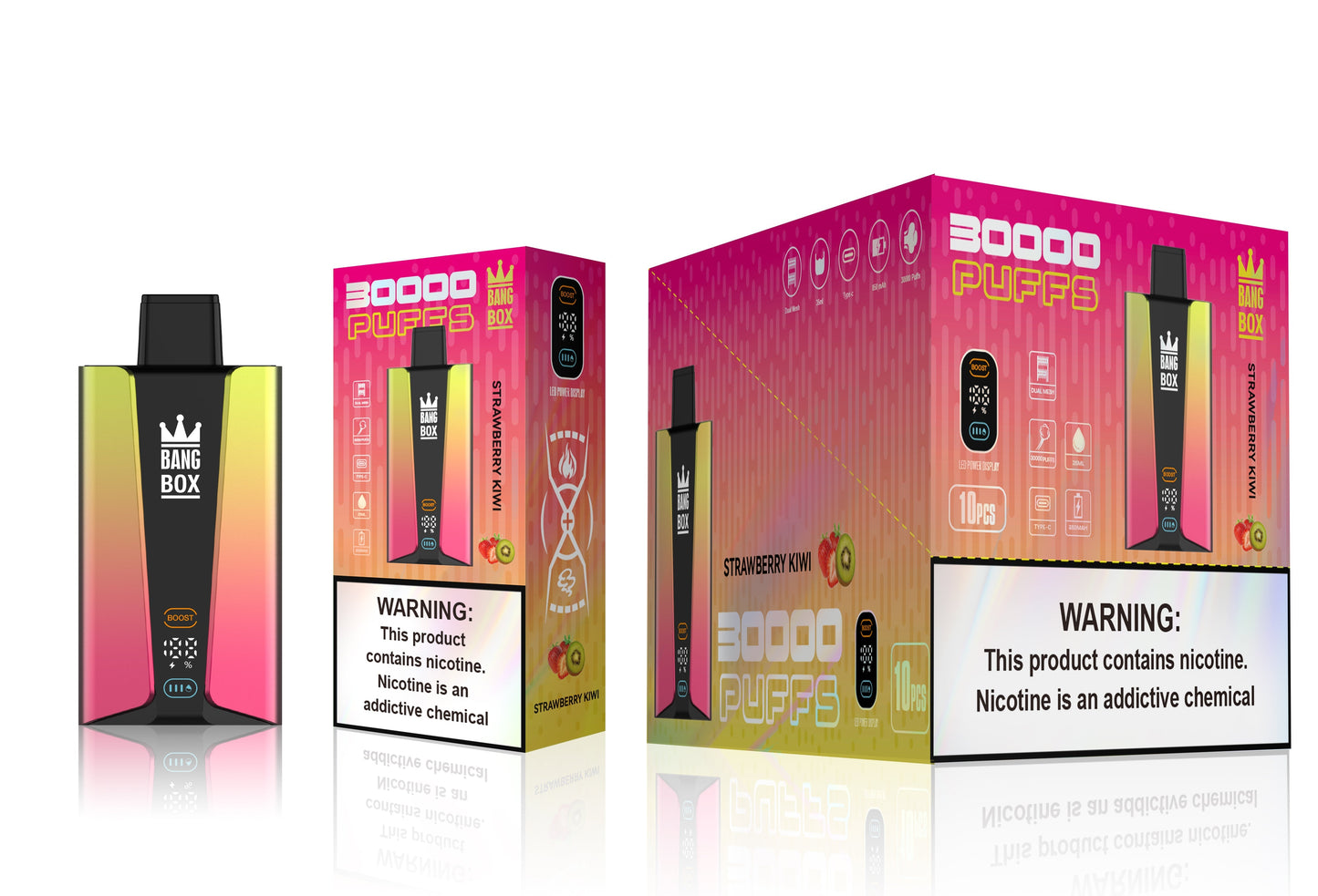 BANGBOX 30000 Puffs Disposable Vape Wholesale-850mAh Battery. 40ml E-liquid. Multiple Nicotine 12 Flavors