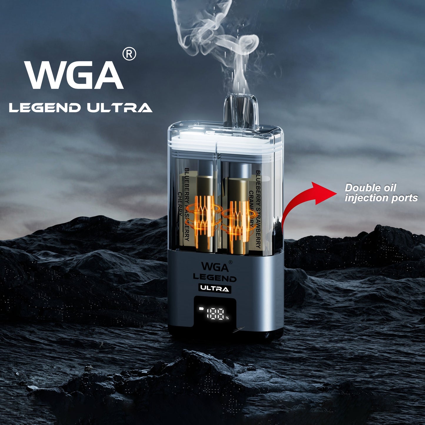 WGA Crystal LEGEND ULTRA 30000 puff Disposable Vape Wholesale,650 mAh 15 Flavors 20ML+2 ML