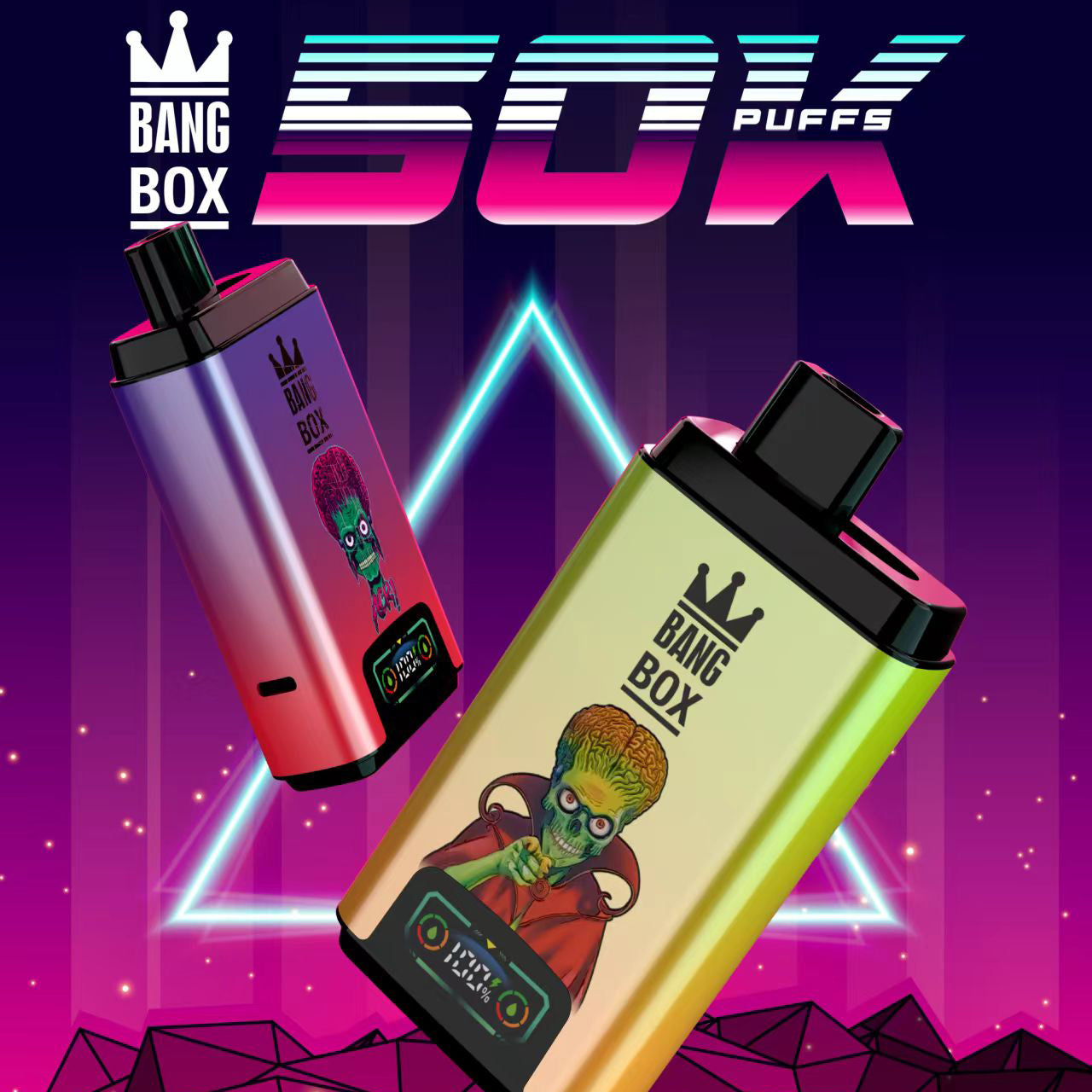 BANGBOX 50000 Puffs Disposable Vape Wholesale-850mAh Battery. 45ml E-liquid. Multiple Nicotine 12 Flavors