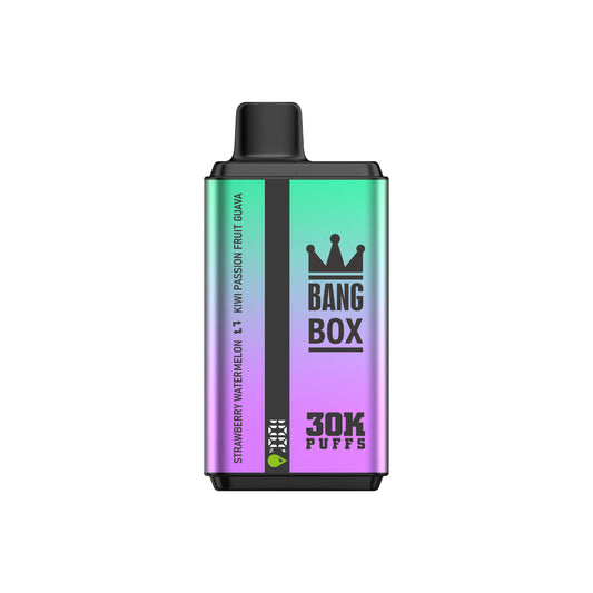BANGBOX 30000 puffs dual flavors vape.LED Display capcity Batterya .35ml 850MAH .12 Flavor Display