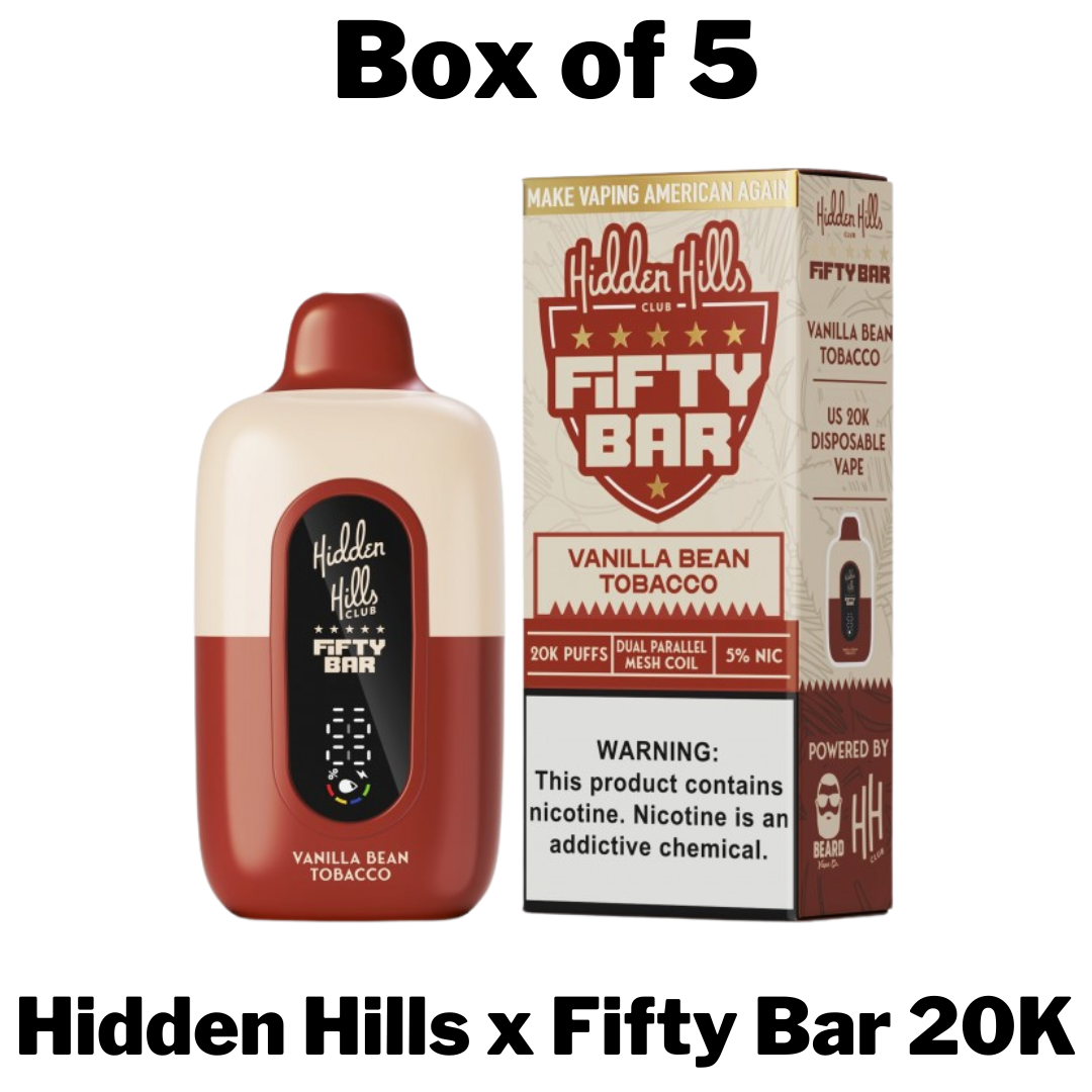 Hidden Hills x Fifty Bar 20k Einweg-E-Zigaretten, 5er-Packung