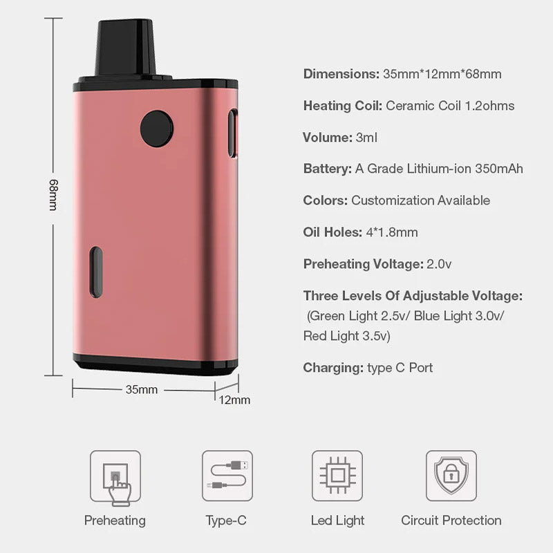 3ml CBD Box Vape  350mAh