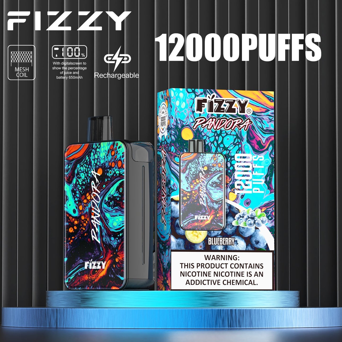FIZZY PANDORA 12000 Puffs Disposable Vape Wholesale