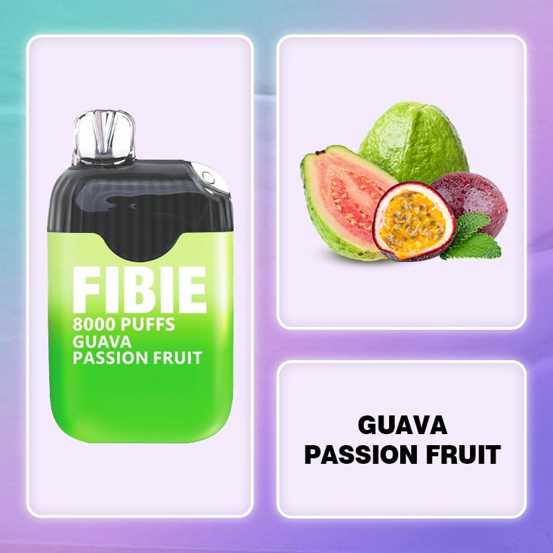 Guave-Passionsfrucht-FIBIE 8000 Züge Einweg-E-Zigarette (8000 Züge) 