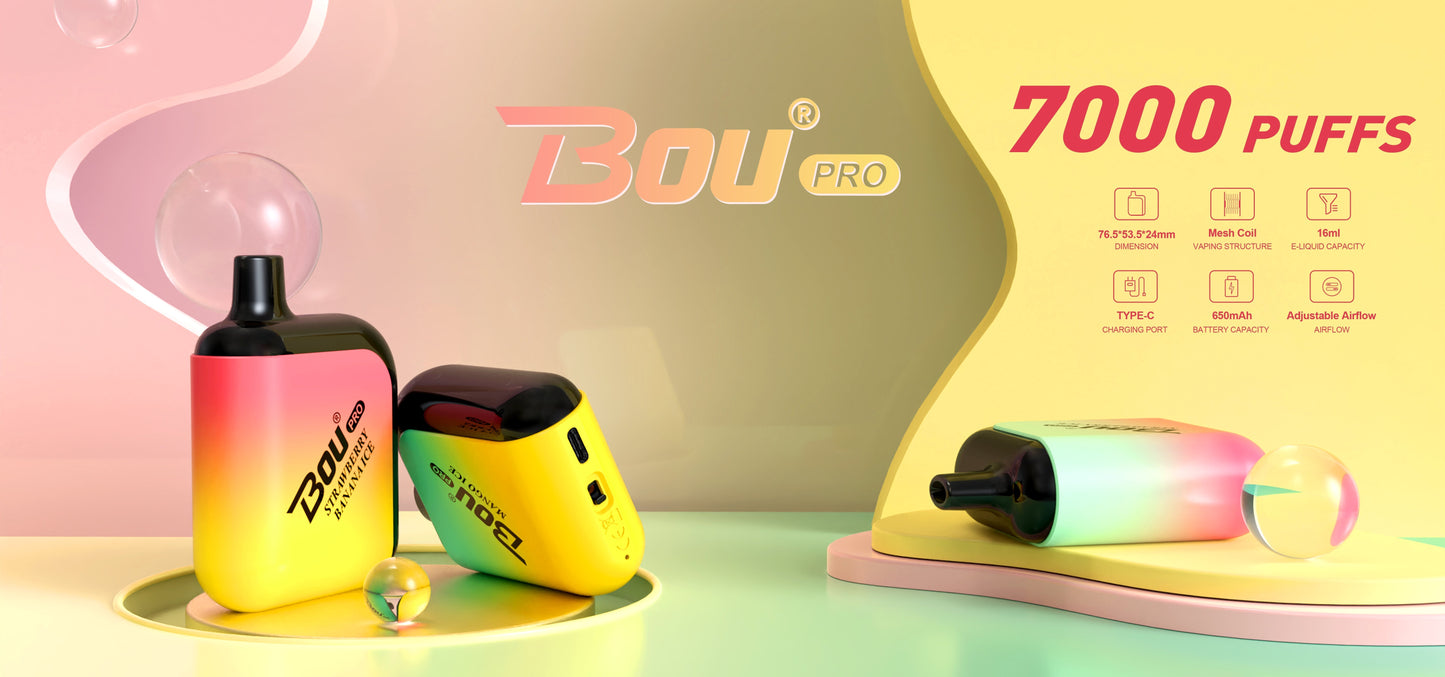 BOU PRO 7000 Züge Einweg-E-Zigarette Großhandel 