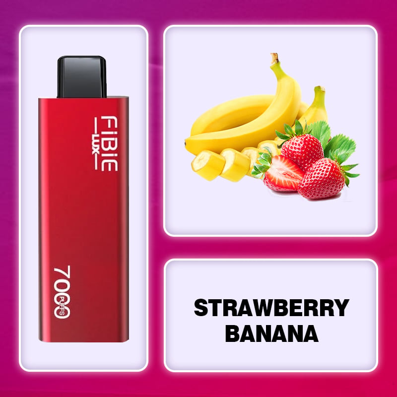 Erdbeer-Banane - FIBIE 7000 Züge Einweg-E-Zigarette (7000 Züge) 
