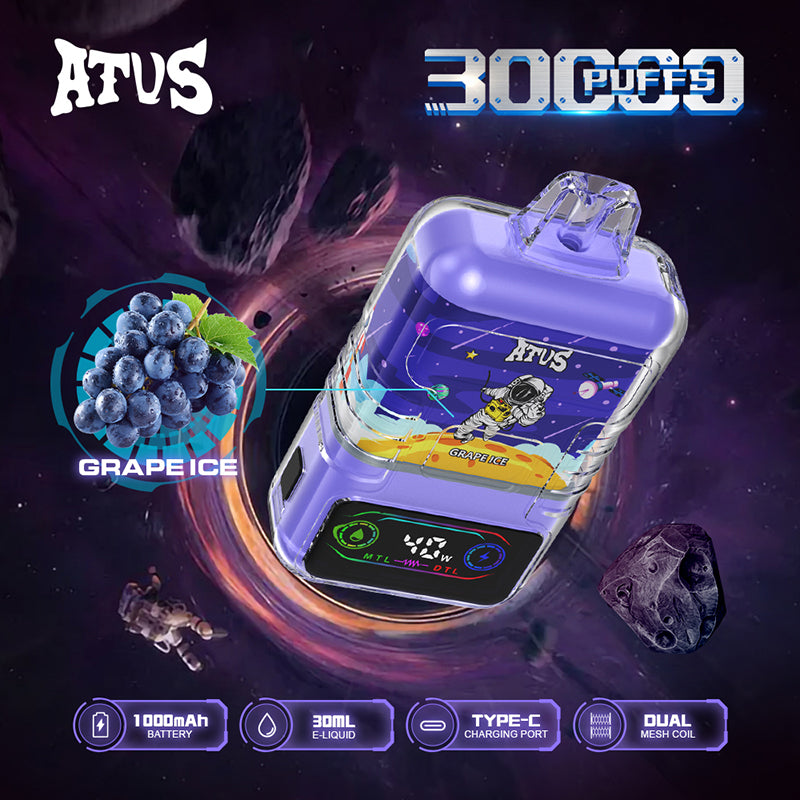 ATVS Astronaut 30000 Puffs Disposable Vape Wholesale-1000mAh batterty. 25ml E-liquid.Multiple Nicotine 14 Flavors