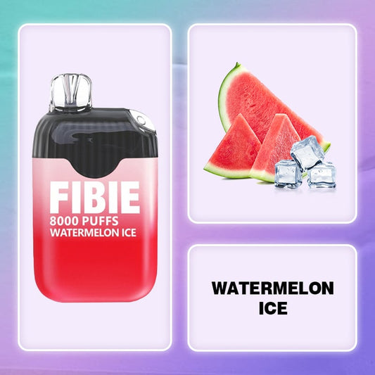 A-Watermelon-Ice - FIBIE 8000 Puffs Disposable Vapor Wands(8000 PUFFS)