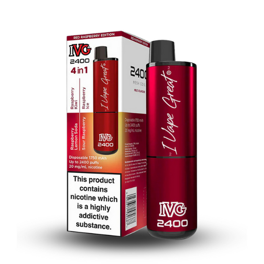 4 in 1 Red Raspberry Edition - IVG 2400 Disposable Kit