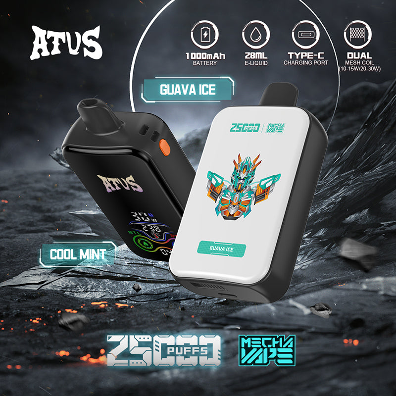 ATVS Mecha 25000 Puffs Disposable Vape Wholesale-1000mAh. 20ml E-liquid.Multiple Nicotine 14 Flavors