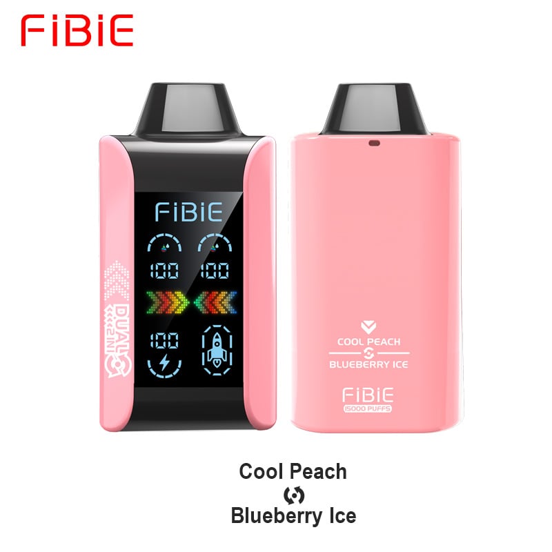COOL PEACH &amp; BLUEBERRY ICE - FIBIE 15000 Dual Flavors Einweg-E-Zigarette (15000 Züge) 