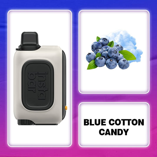 Blue Cotton Candy&amp;INSTABAR WT15000 PUFFS 