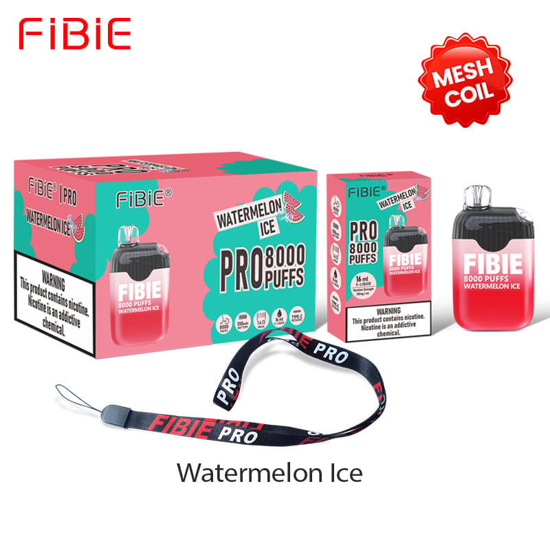 A-Watermelon-Ice - FIBIE 8000 Puffs Einweg-E-Zigarette (8000 Züge) 