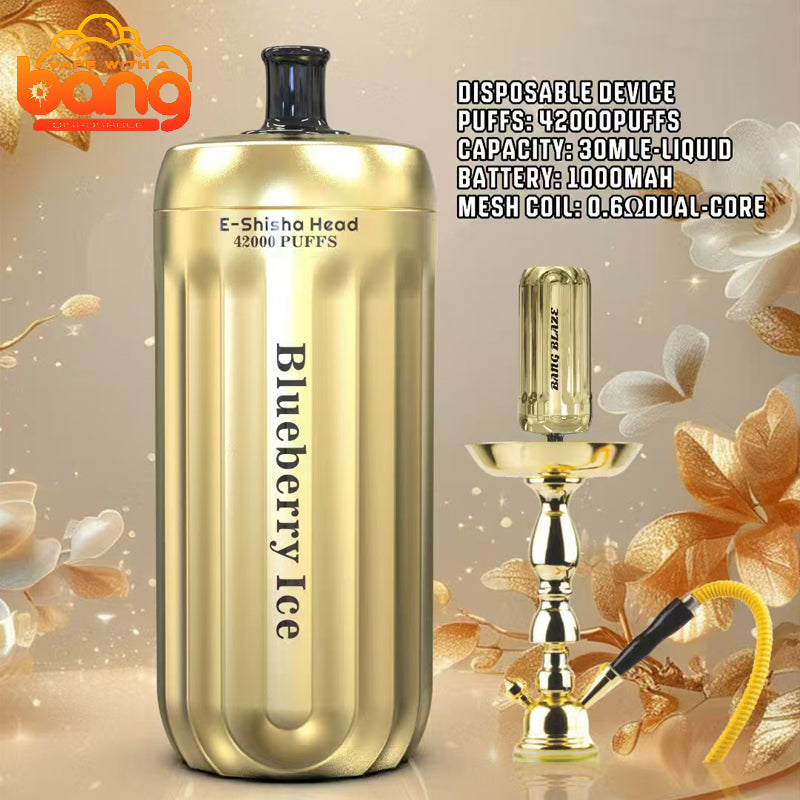 BANG E-Shisha Head 42000 Puffs Disposable Vape Wholesale-1000mAh battery. 30ml E-liquid. Multiple Nicotine 12 Flavors
