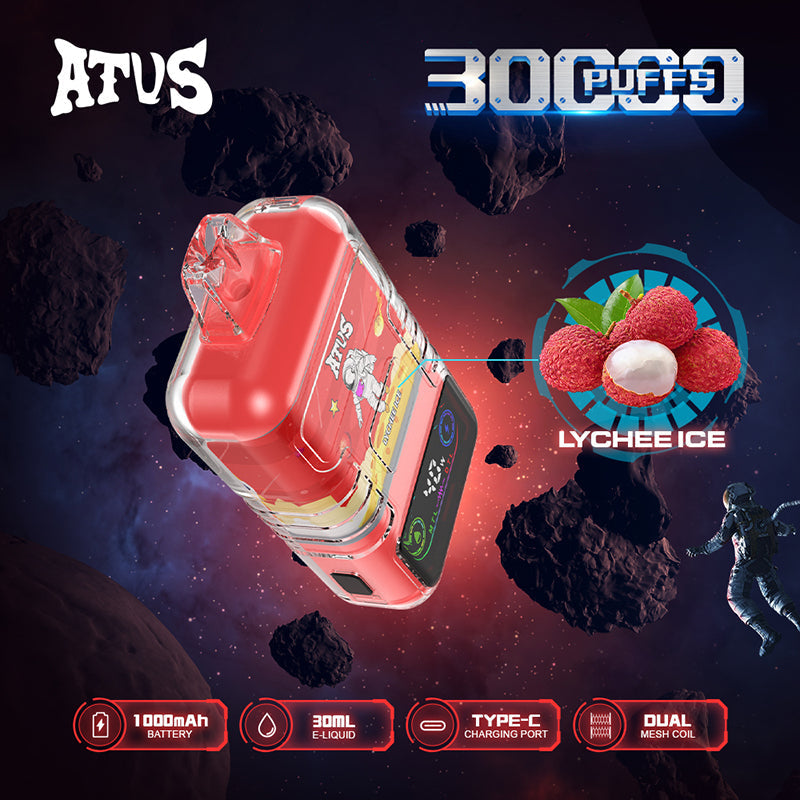 ATVS Astronaut 30000 Puffs Disposable Vape Wholesale-1000mAh batterty. 25ml E-liquid.Multiple Nicotine 14 Flavors