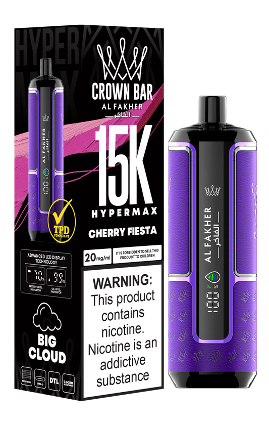 Cherry Fiesta Al Fakher HyperMax 15k Puffs | 3 Stück für 26 £