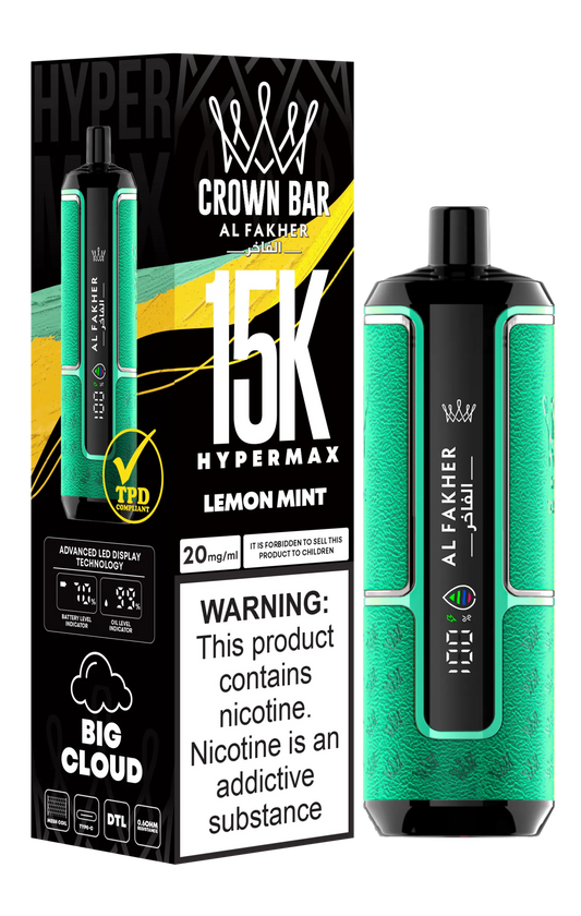 Lemon Mint Al Fakher HyperMax 15k Puffs | 3 Stück für 26 £