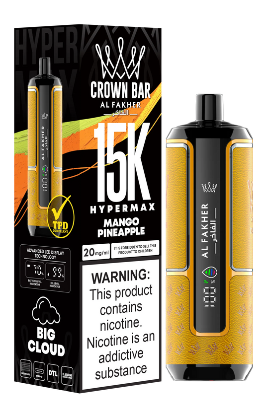 Mango-Ananas Al Fakher HyperMax 15k Puff | 3 Stück nach Wahl für 26 £