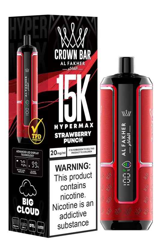 Strawberry Punch Al Fakher HyperMax 15k Puffs | 3 Stück für 26 £