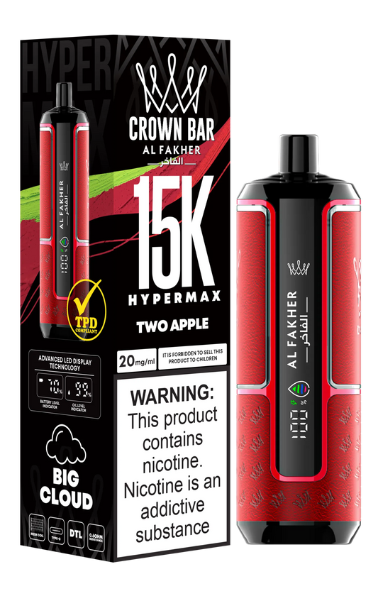 Zwei Apple Al Fakher HyperMax 15k Puffs | 3 JEDES FÜR 26 £