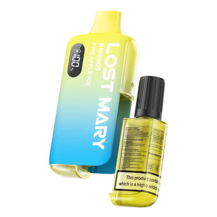Lost Mary BM6000 Einweg-Vape-Kit, USB-C, 10 ml E-Liquid-Kapazität, 650 mAh Akku, wiederaufladbar, TPD-konform (UK)