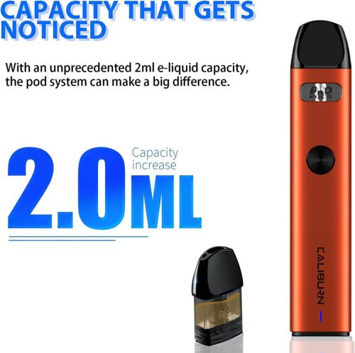 Uwell Caliburn A2 Pod Kit 2 ml, 1 x A2 Pod-Coil, inklusive 520 mAh Akku, TPD UK