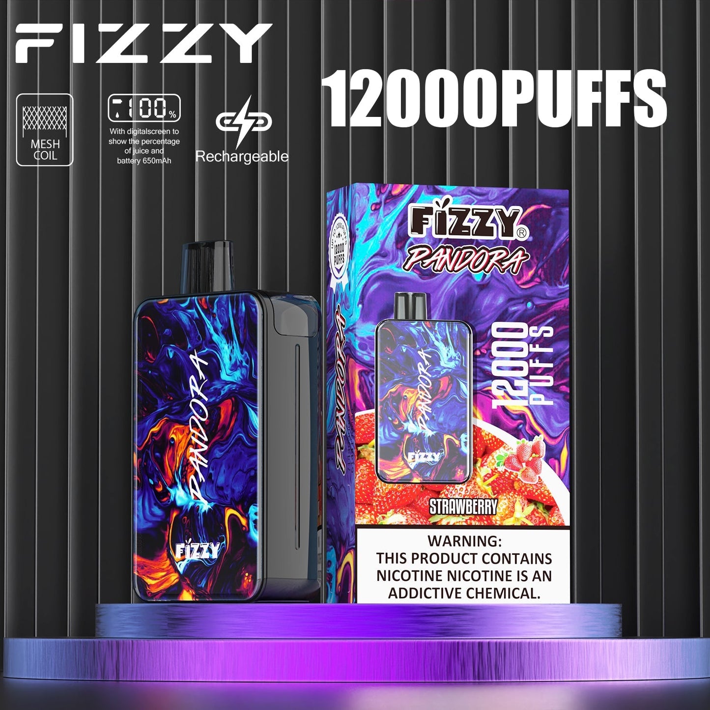 FIZZY PANDORA 12000 Puffs Disposable Vape Wholesale