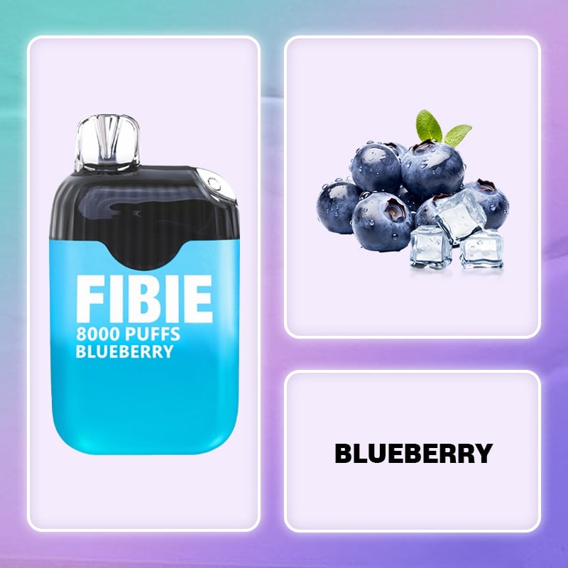 Blueberry -FIBIE 8000 Züge Einweg-E-Zigarette (8000 Züge) - 