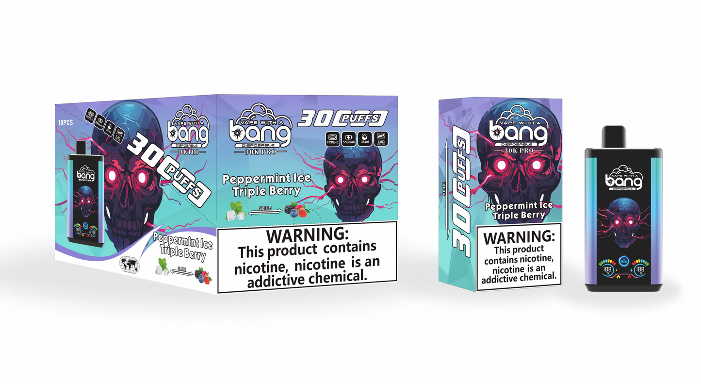 Bang 30000 PRO 30k puffs Disposable Vape 850mah  16 Flavors