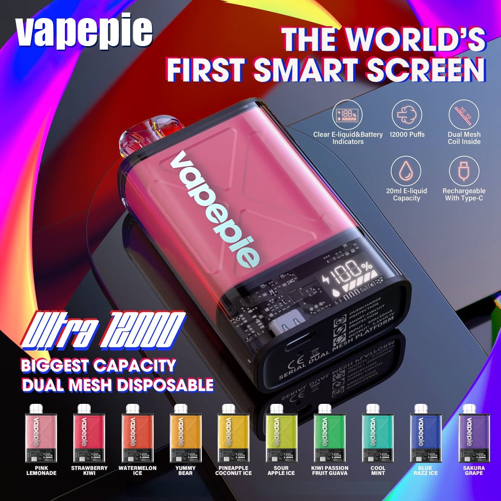 Blue Razz Ice & VAPEPIE Ultra 12000 PUFFS