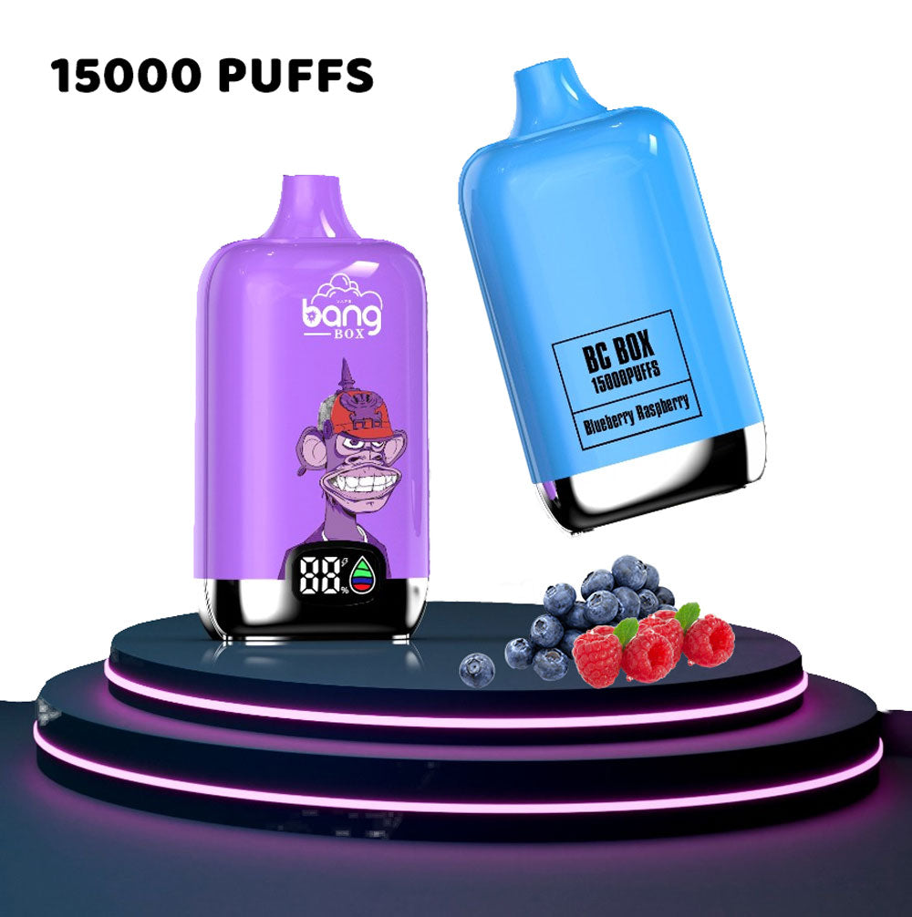 Bang King 15000 Puffs Digital Puff Disposable Vaper Rechargeable 0% 2% 5% Wholesale-650mAh Battery. 24ml E-liquid. Multiple Nicotine 12 Flavors