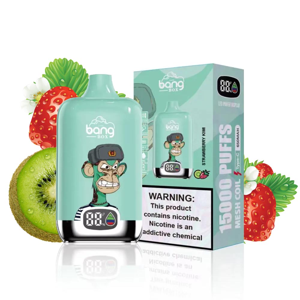 Bang King 15000 Puffs Digital Puff Disposable Vaper Rechargeable 0% 2% 5% Wholesale-650mAh Battery. 24ml E-liquid. Multiple Nicotine 12 Flavors