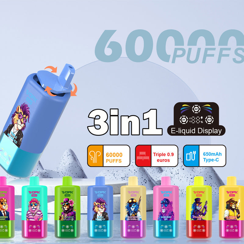 VOPK 3in1 60000 Puffs Disposable Vape Wholesale