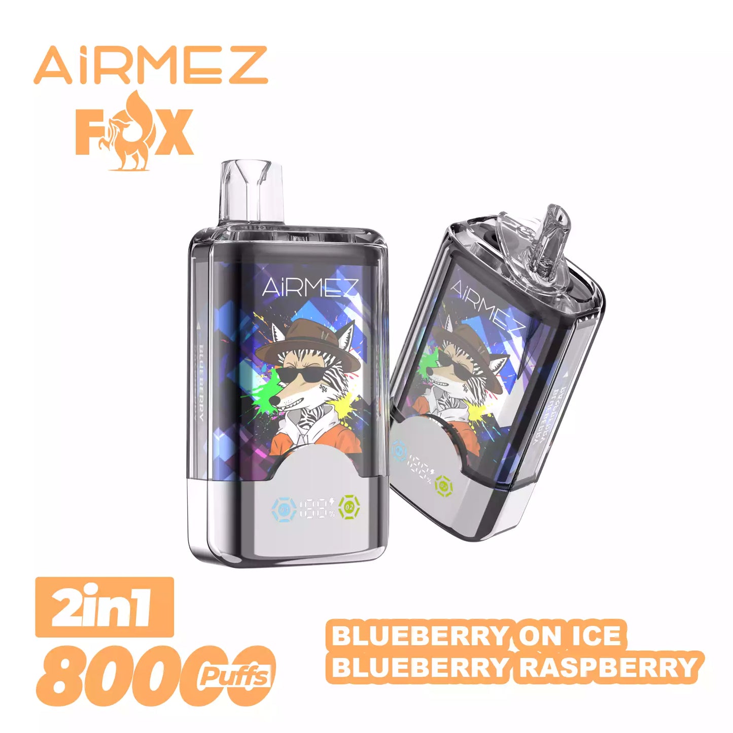 AIRMEZ FOX 80000 Puffs 2-IN-1 Taste Disposable Vapes Wholesale