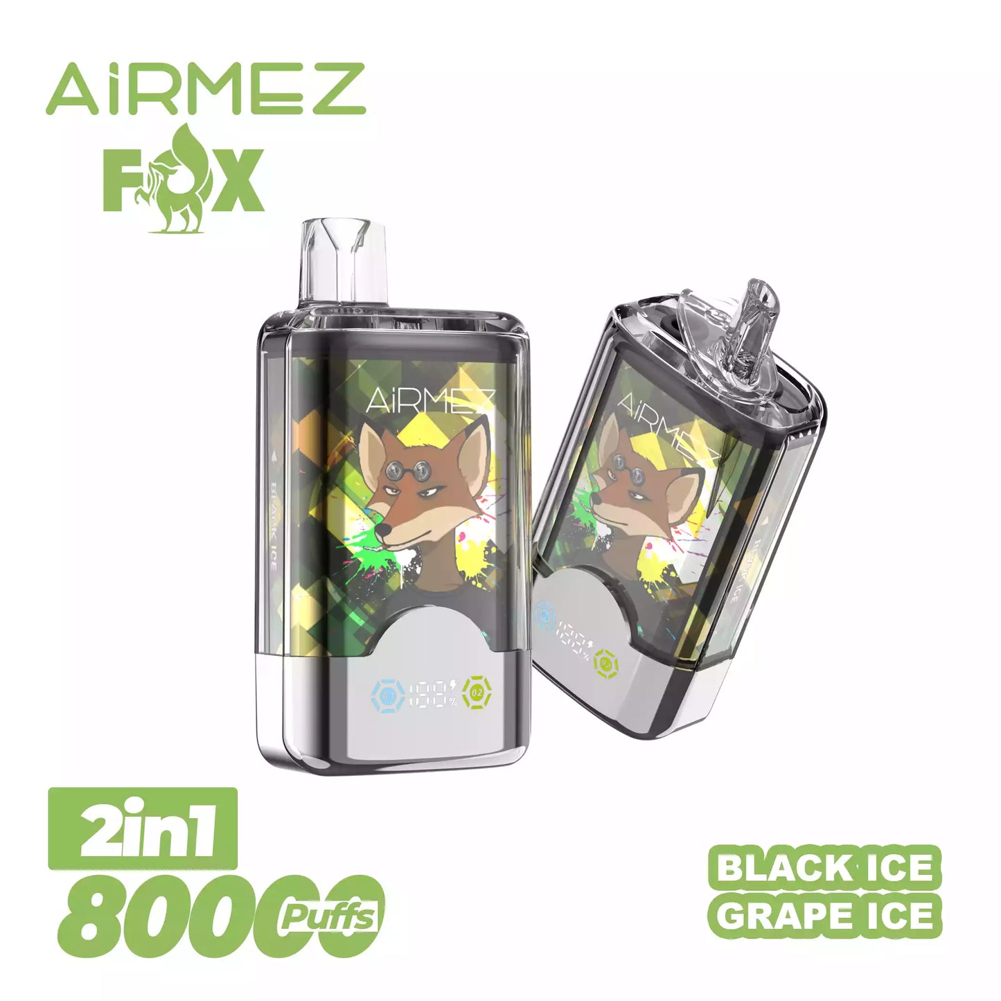 AIRMEZ FOX 80000 Puffs 2-IN-1 Taste Disposable Vapes Wholesale