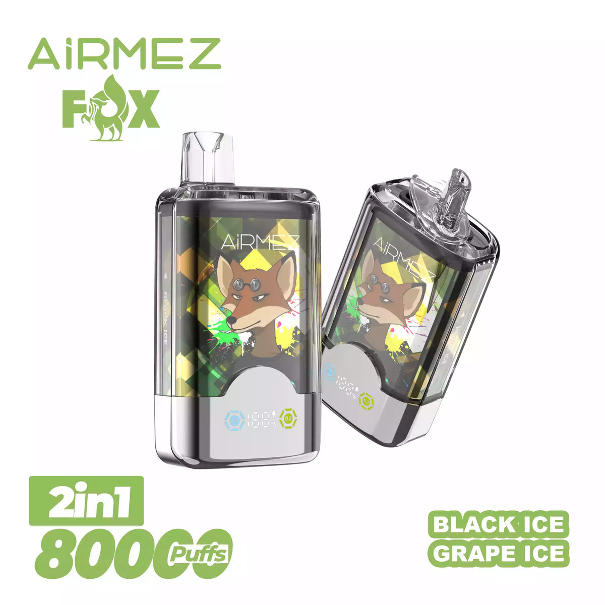 AIRMEZ FOX 80000 Puffs 2-IN-1 Taste Disposable Vapes Wholesale