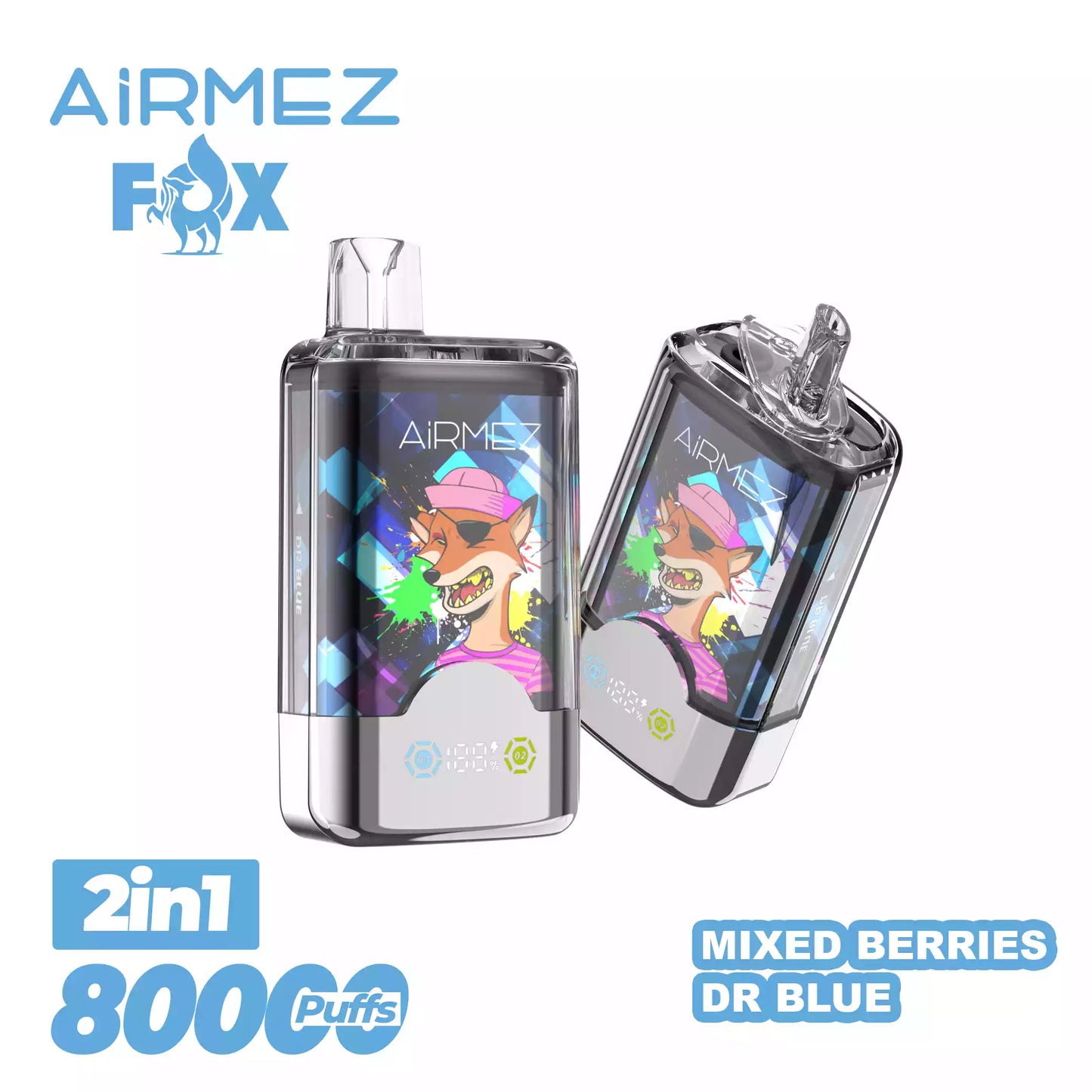 AIRMEZ FOX 80000 Puffs 2-IN-1 Taste Disposable Vapes Wholesale