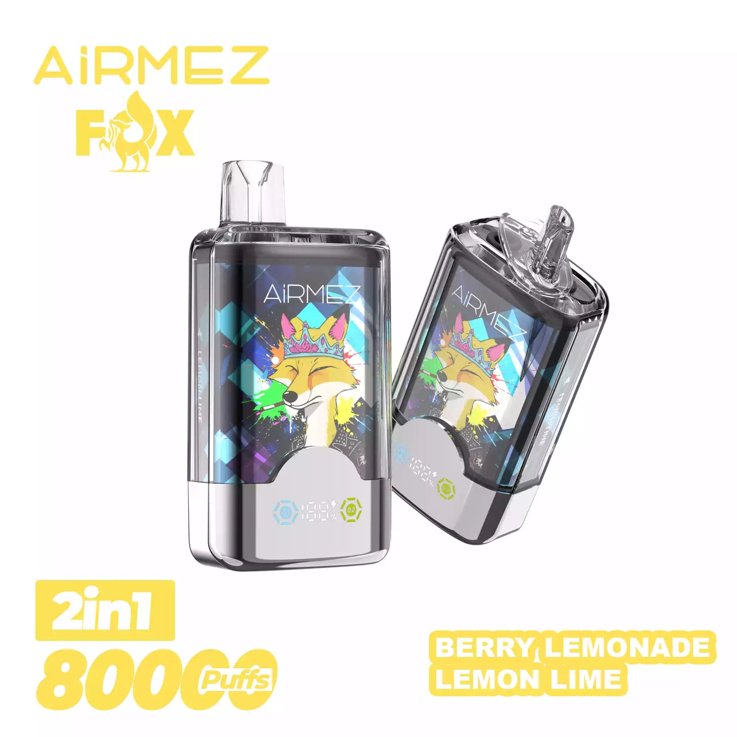 AIRMEZ FOX 80000 Puffs 2-IN-1 Taste Disposable Vapes Wholesale