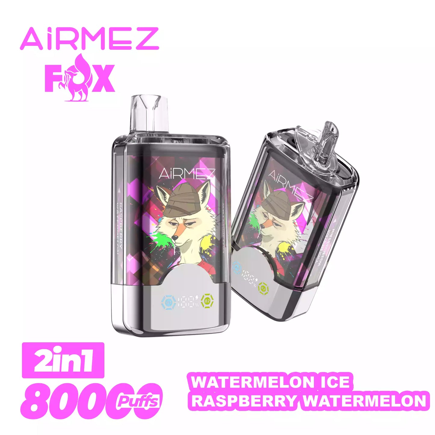 AIRMEZ FOX 80000 Puffs 2-IN-1 Taste Disposable Vapes Wholesale