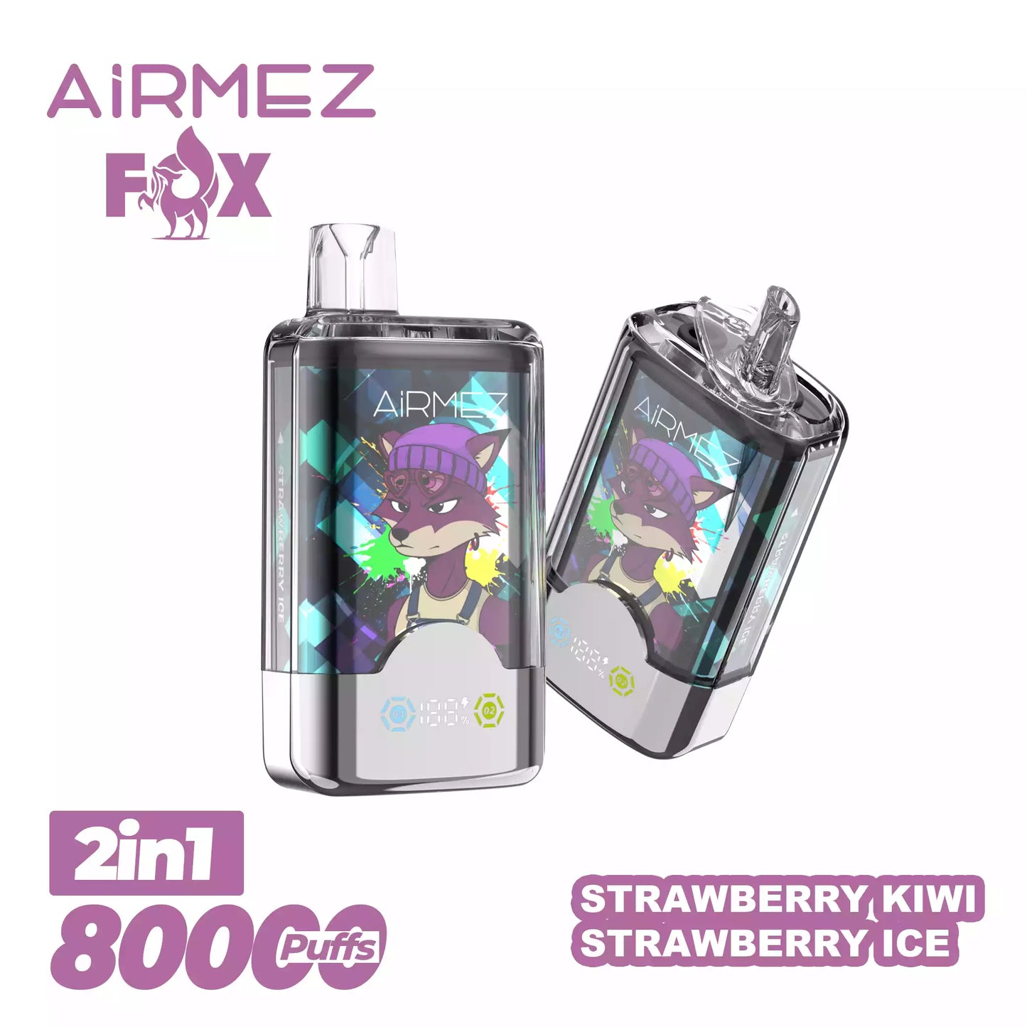 AIRMEZ FOX 80000 Puffs 2-IN-1 Taste Disposable Vapes Wholesale