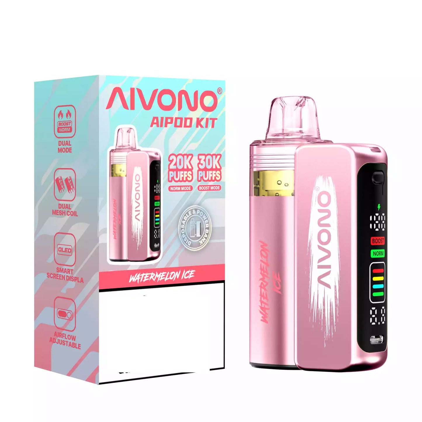 AIVONO AIM AIPOD KIT 30K Disposable Vape 30000 Puffs Wholesale Smart Screen Display
